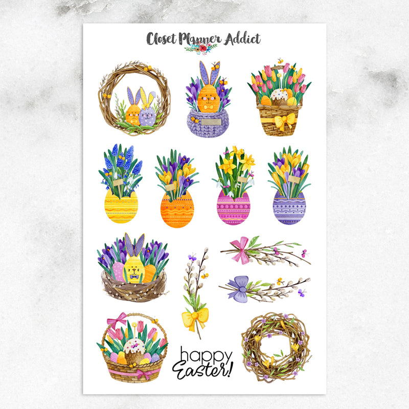 Happy Easter Planner Stickers (S-555)