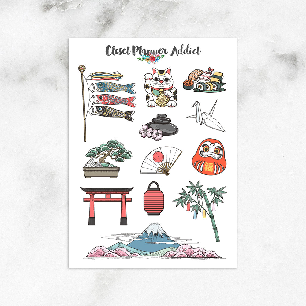 Beautiful Japan Planner Stickers (S-581)
