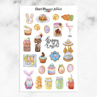 Happy Easter Desserts Planner Stickers (S-628)