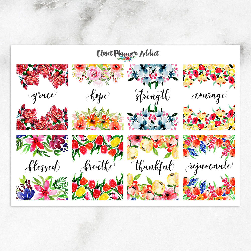 Free Printable Inspirational Quote Planner Stickers for Women