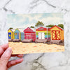 Brighton Bathing Boxes Postcard by Closet Planner Addict | Melbourne Postcard (PC-029)