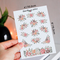 Watercolour Floral Planner Stickers (S-642)