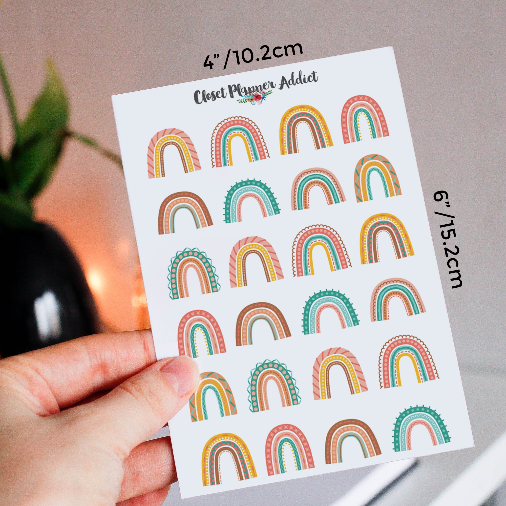 Bright Rainbows Planner Stickers (S-647)
