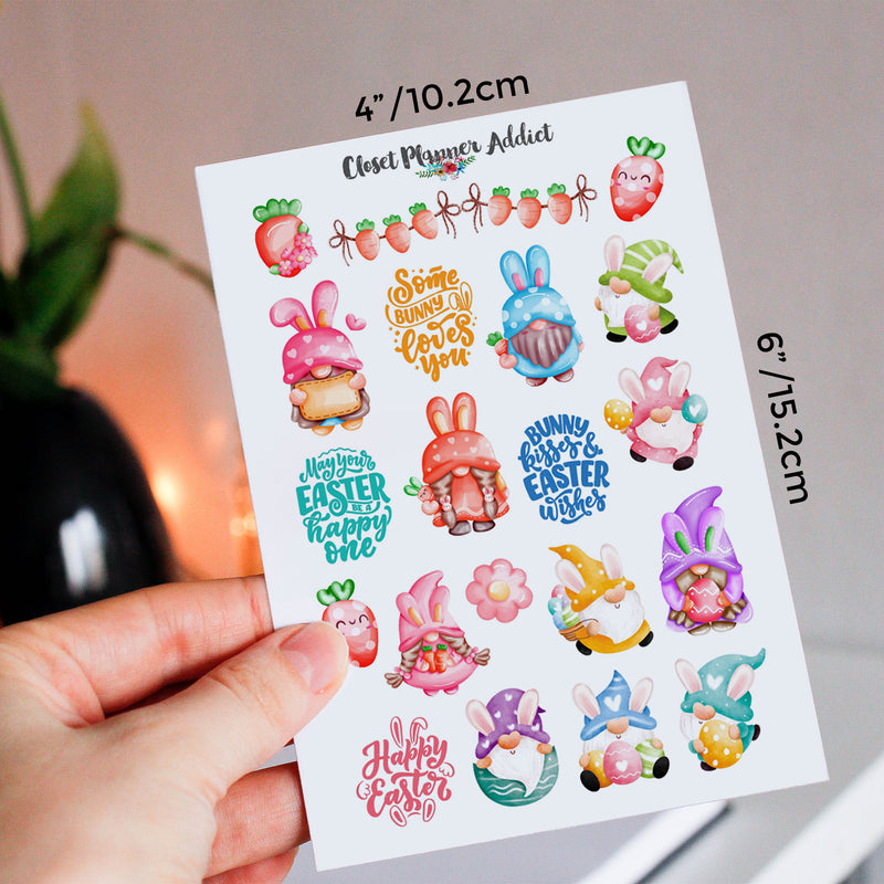 Happy Easter Gnomes Planner Stickers (S-661)
