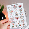 Floral Heart Wreaths Planner Stickers (S-664)