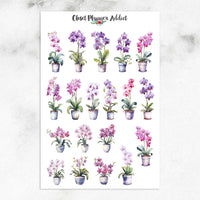 Orchids Planner Stickers by Closet Planner Addict (S-676)