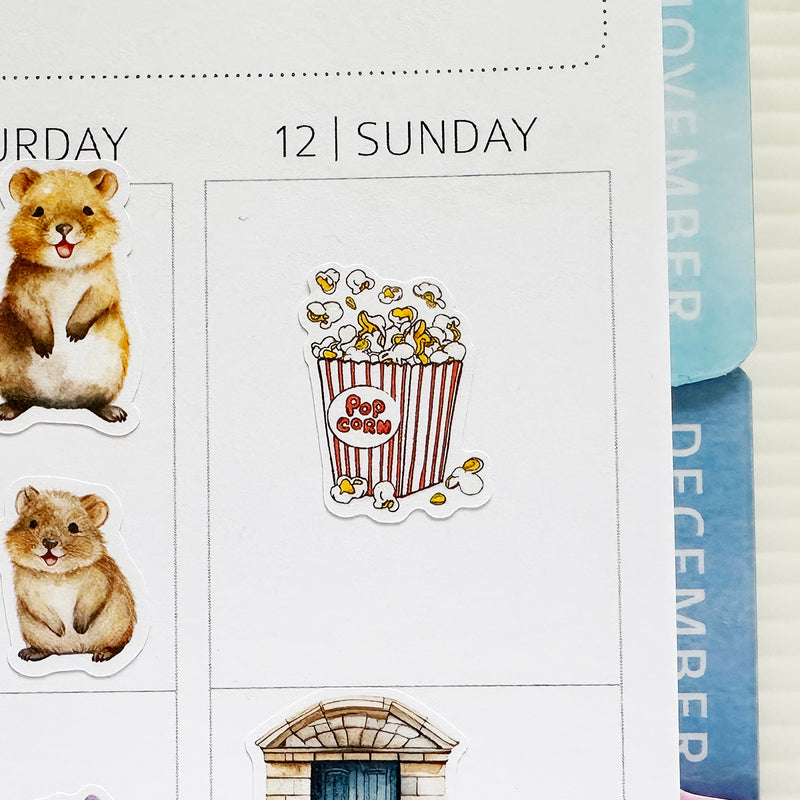 Popcorn Planner Stickers by Closet Planner Stickers (S-679)