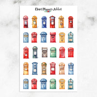 Colourful Mailboxes Planner Stickers by Closet Planner Addict (S-685)