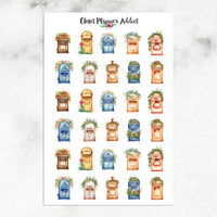 Colourful Mailboxes Planner Stickers by Closet Planner Addict (S-685)