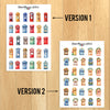 Colourful Mailboxes Planner Stickers by Closet Planner Addict (S-685)