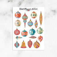 Christmas Baubles Planner Stickers by Closet Planner Addict (S-691)