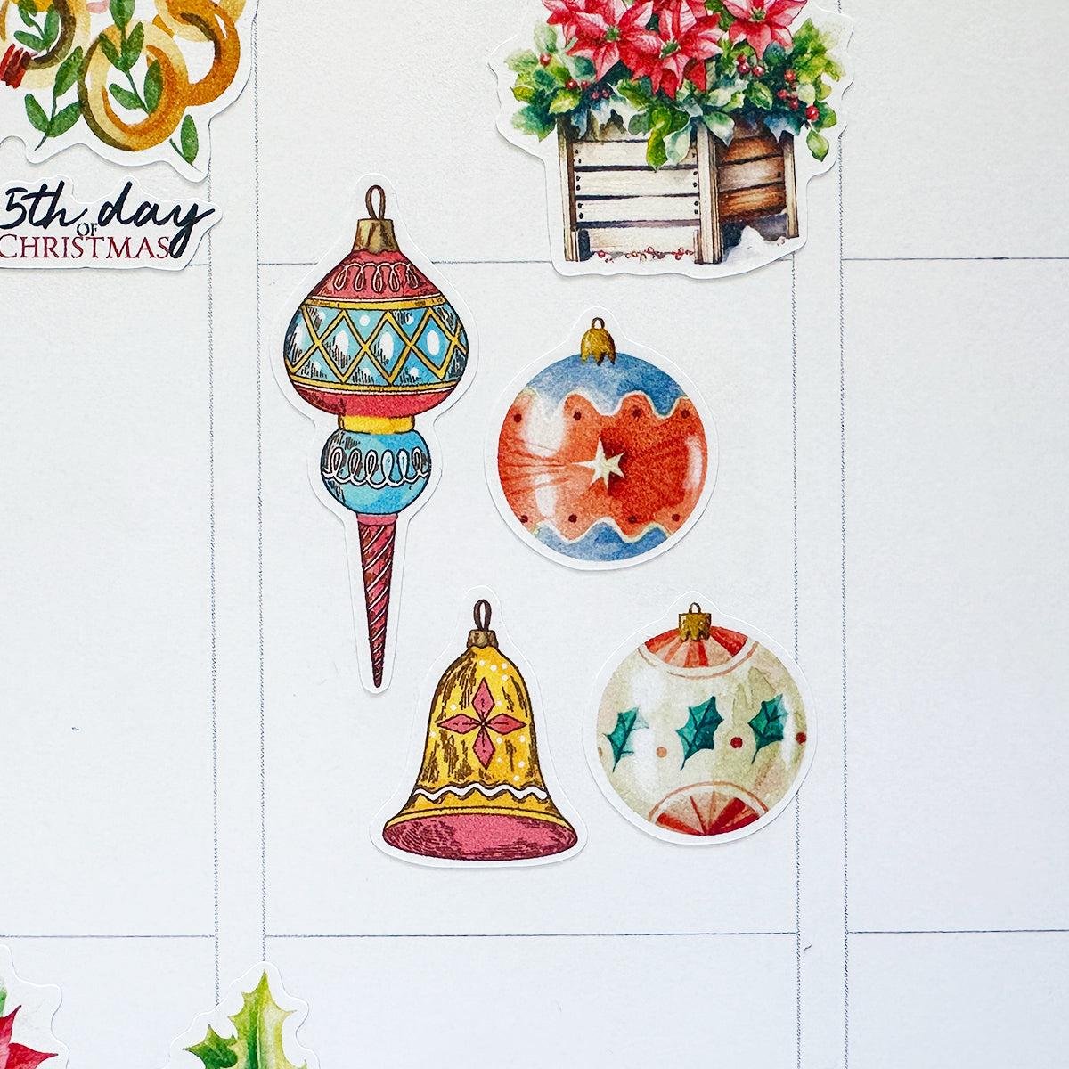 Christmas Baubles Planner Stickers by Closet Planner Addict (S-691)