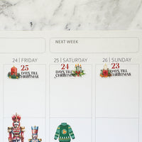 Christmas Countdown and Candles Planner Stickers by Closet Planner Addict (S-692)