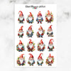 Watercolour Christmas Gnomes Planner Stickers by Closet Planner Addict (S-695)