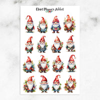 Watercolour Christmas Gnomes Planner Stickers by Closet Planner Addict (S-695)