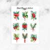 Watercolour Christmas Holly and Berries Planner Stickers by Closet Planner Addict (S-696)