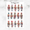 Watercolour Christmas Nutcrackers Planner Stickers by Closet Planner Addict (S-697)