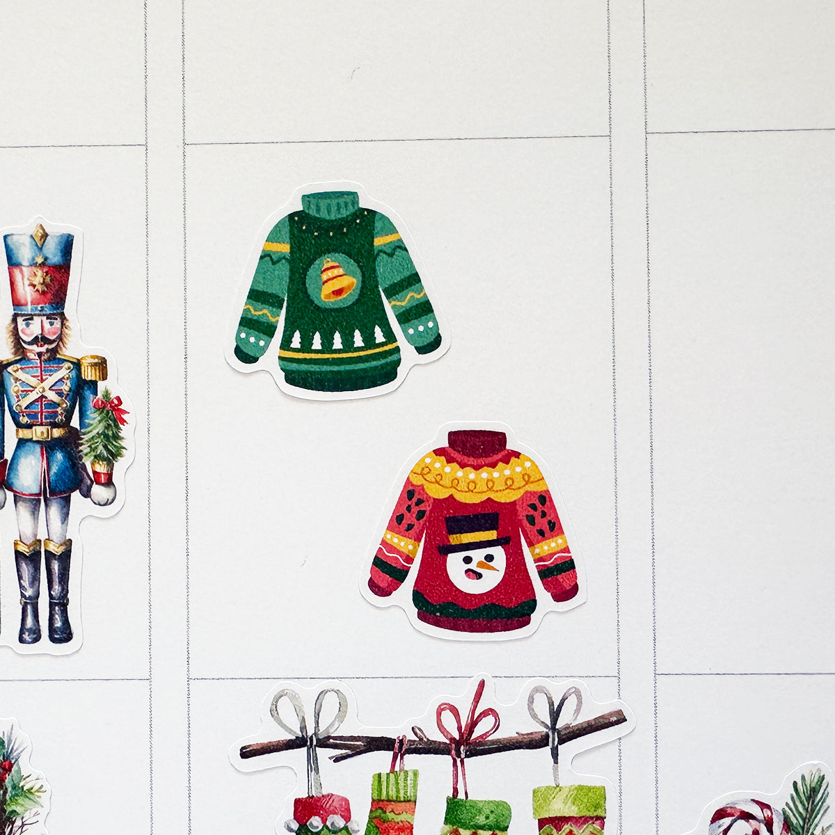 Colourful Christmas Sweaters Planner Stickers by Closet Planner Addict (S-698)