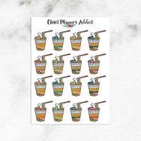 Cup Noodles Planner Stickers by Closet Planner Addict (S-714)