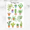 Watercolour Potted House Plants Planner Stickers by Closet Planner Addict (S-715)