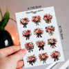 Pop Art Retro Floral Planner Stickers (S-719)
