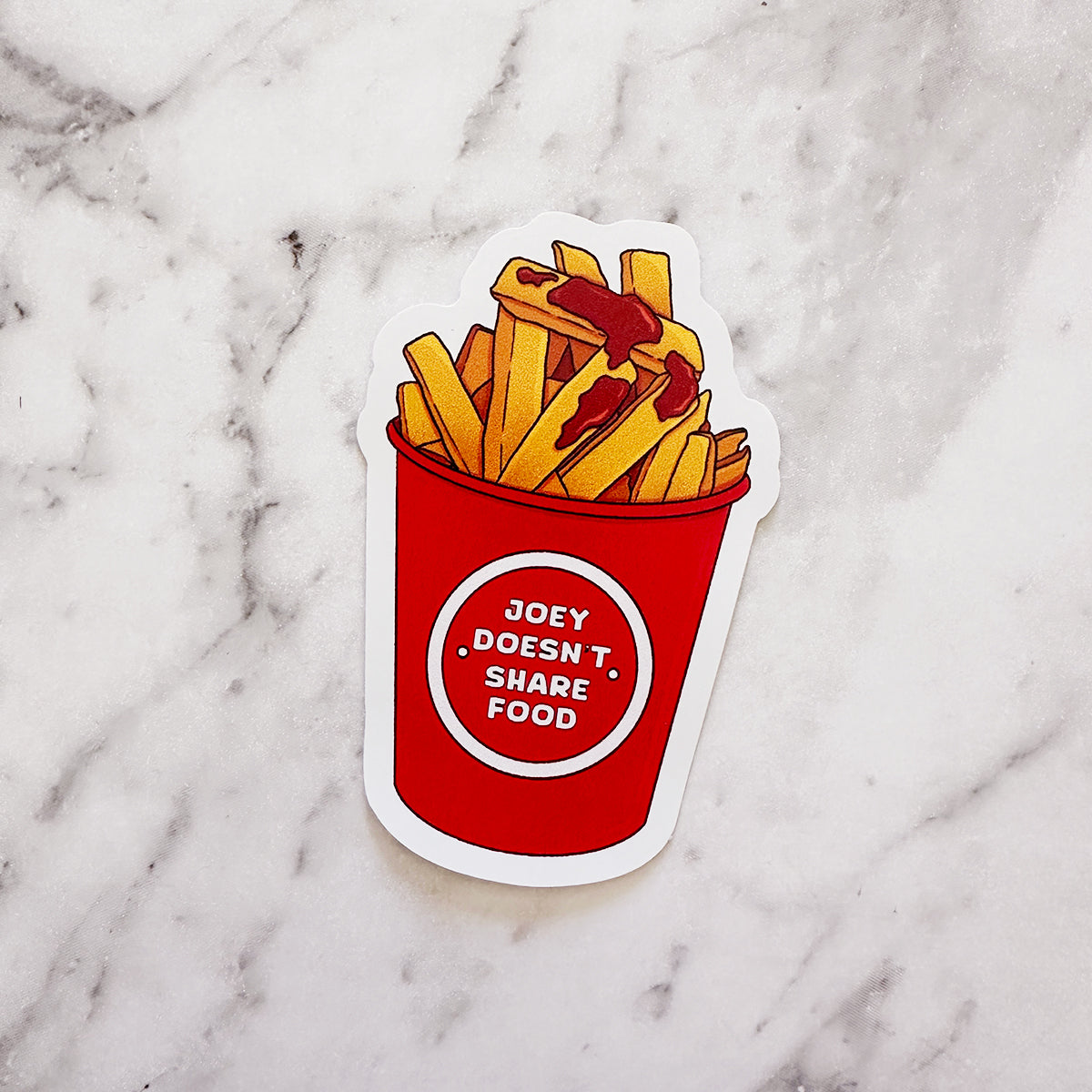 Limited Edition Joey Doesn't Share Food FRIENDS Hot Chips Die Cut Sticker by Closet Planner Addict (DC-037)