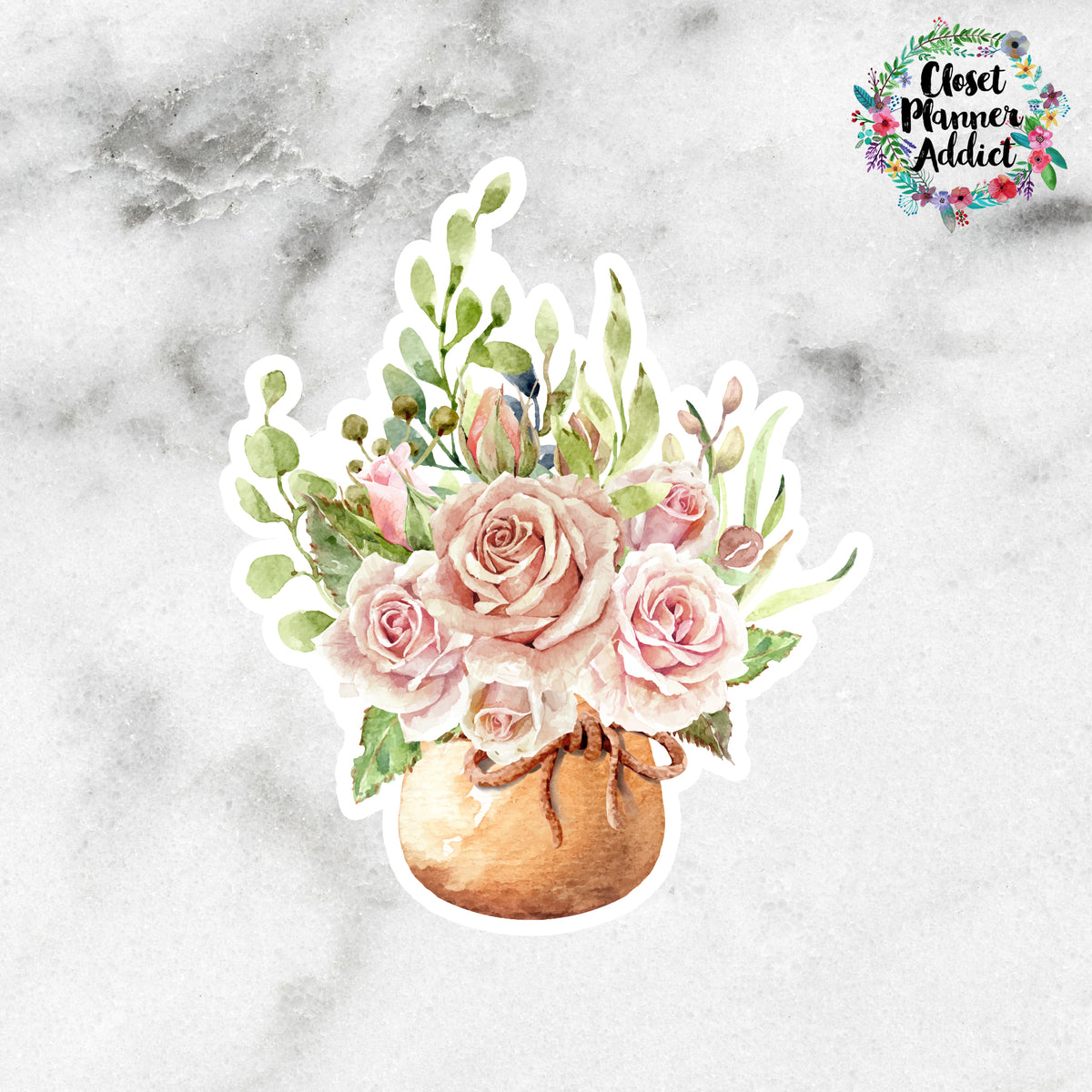 Flower Sticker Dc Floral Bouquet Die Cut Sticker (DC-010) – Closet Planner Addict