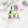 Plants on Shelf Die Cut Stickers (DC-014)