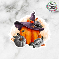 Halloween Pumpkin Die Cut Sticker (DC-028)