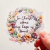 Christian Scripture Floral Die Cut Sticker by Closet Planner Addict  (DC-034)
