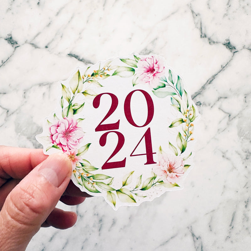 2024 Die Cut Sticker by Closet Planner Addict | Pink Florals (DC-038)