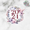 2024 Die Cut Sticker by Closet Planner Addict | Purple Florals (DC-039)