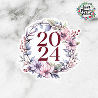 2024 Die Cut Sticker by Closet Planner Addict | Purple Florals (DC-039)