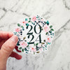 2024 Die Cut Sticker by Closet Planner Addict | Pink Green Florals (DC-040)