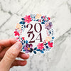 2024 Die Cut Sticker by Closet Planner Addict | Red Purple Florals (DC-041)