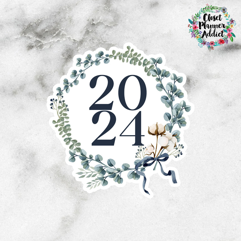 2024 Die Cut Sticker by Closet Planner Addict | Eucalyptus and Cotton (DC-043)