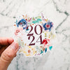 2024 Die Cut Sticker by Closet Planner Addict | Purple Orange Florals (DC-044)