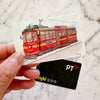 Travel Card Vinyl Stickers by Closet Planner Addict | Red Melbourne Tram Vinyl Stickers (VN-007)