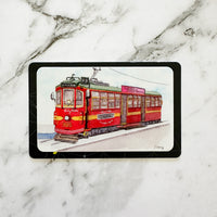 Travel Card Vinyl Stickers by Closet Planner Addict | Red Melbourne Tram Vinyl Stickers (VN-007)