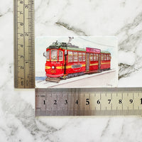 Travel Card Vinyl Stickers by Closet Planner Addict | Red Melbourne Tram Vinyl Stickers (VN-007)