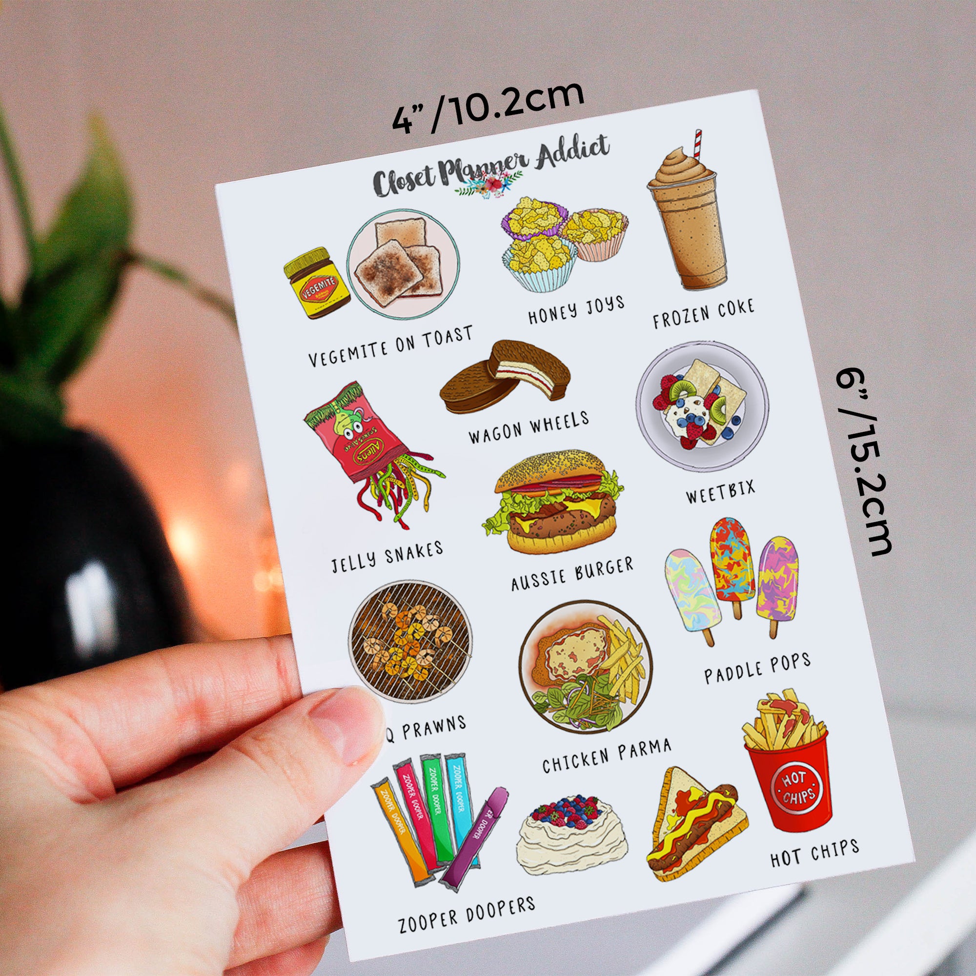 Australian Food Icons Planner Stickers by Closet Planner Addict (MGB-APR2023)