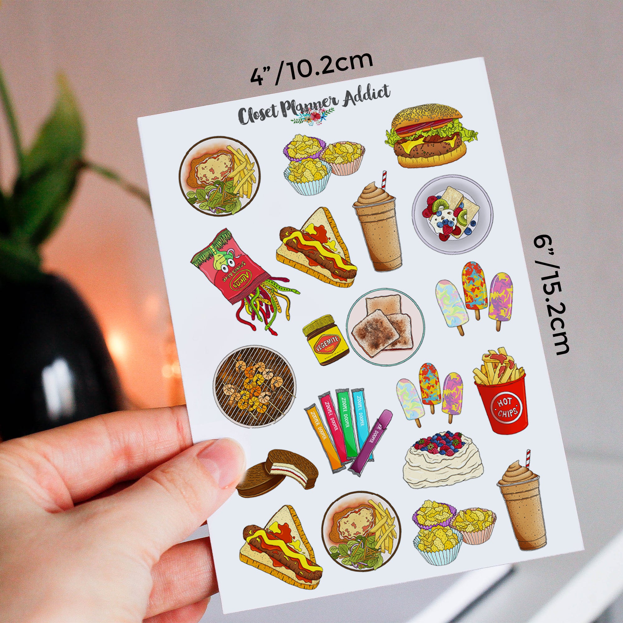 Australian Food Icons Planner Stickers by Closet Planner Addict (MGB-APR2023)