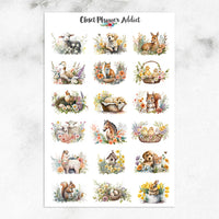 Watercolour Farm Animals Planner Stickers (MGB-AUG2023)