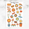 Stay Groovy 70s Retro Planner Stickers by Closet Planner Addict (MGB-FEB2023)