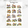 Watercolour English Cottages Planner Stickers (MGB-JUL2023)
