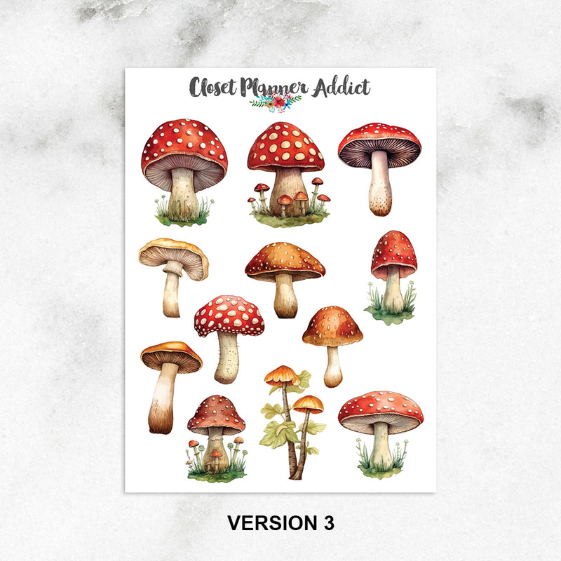 Woodland Mushroom Homes Planner Stickers (MGB-OCT2023)