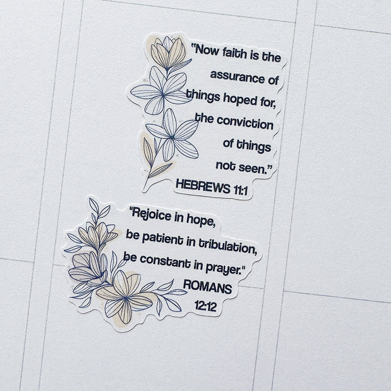 Christian Bible Verses and Scriptures Planner Stickers | Faith and Hope (MS-041)