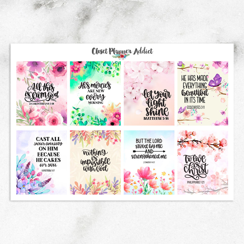 Christian Bible Verses and Scriptures Planner Stickers (MS-043)
