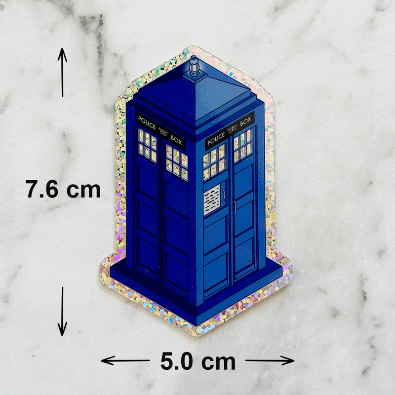 Doctor Who Tardis Glitter Vinyl Sticker (VN-006)