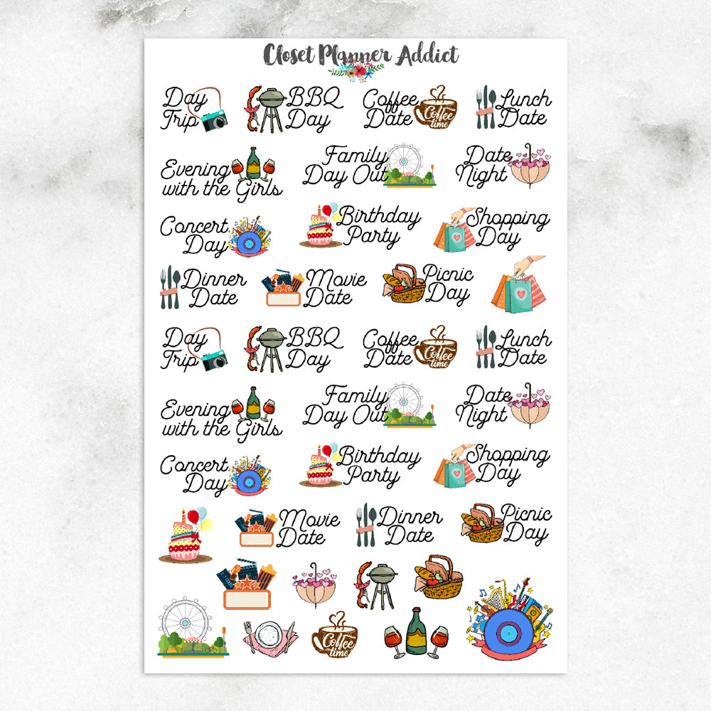 Appointments and Dates Planner Stickers (S-195)